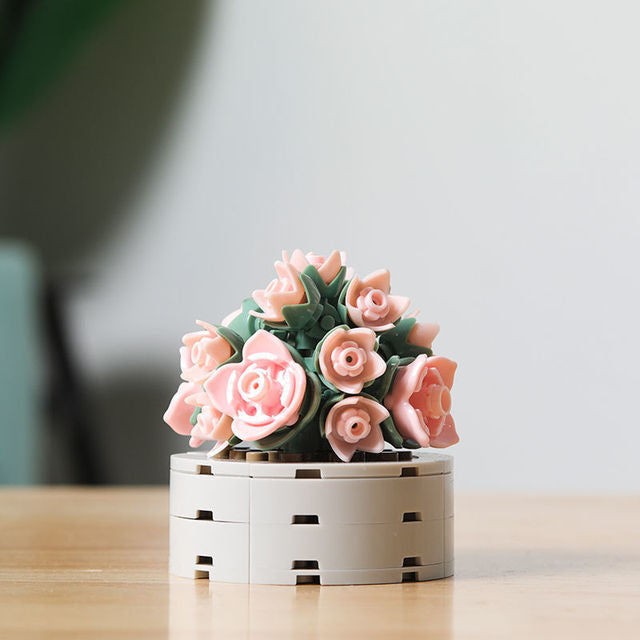 DIY Succulent Potted Plant Gift Set 1 - Building Block Flowers that Never Wilt - Builditfy