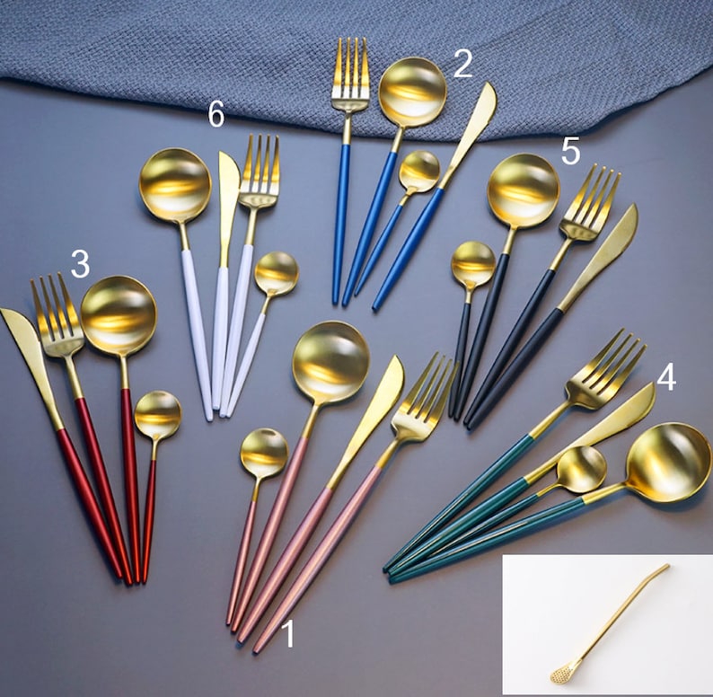 Stainless Steel Cutlery Set of 5 (With Tea spoon) - Builditfy