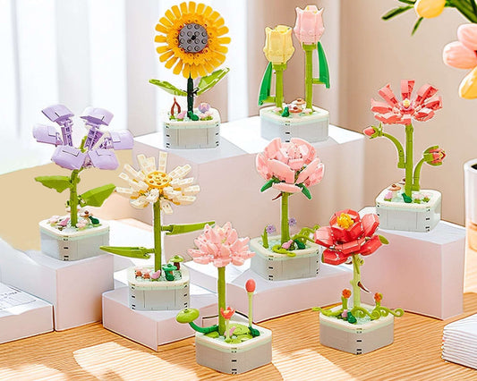 DIY Flower Building Blocks: Eternal Blooms for Your Home Decor and Indoor Garden - Builditfy
