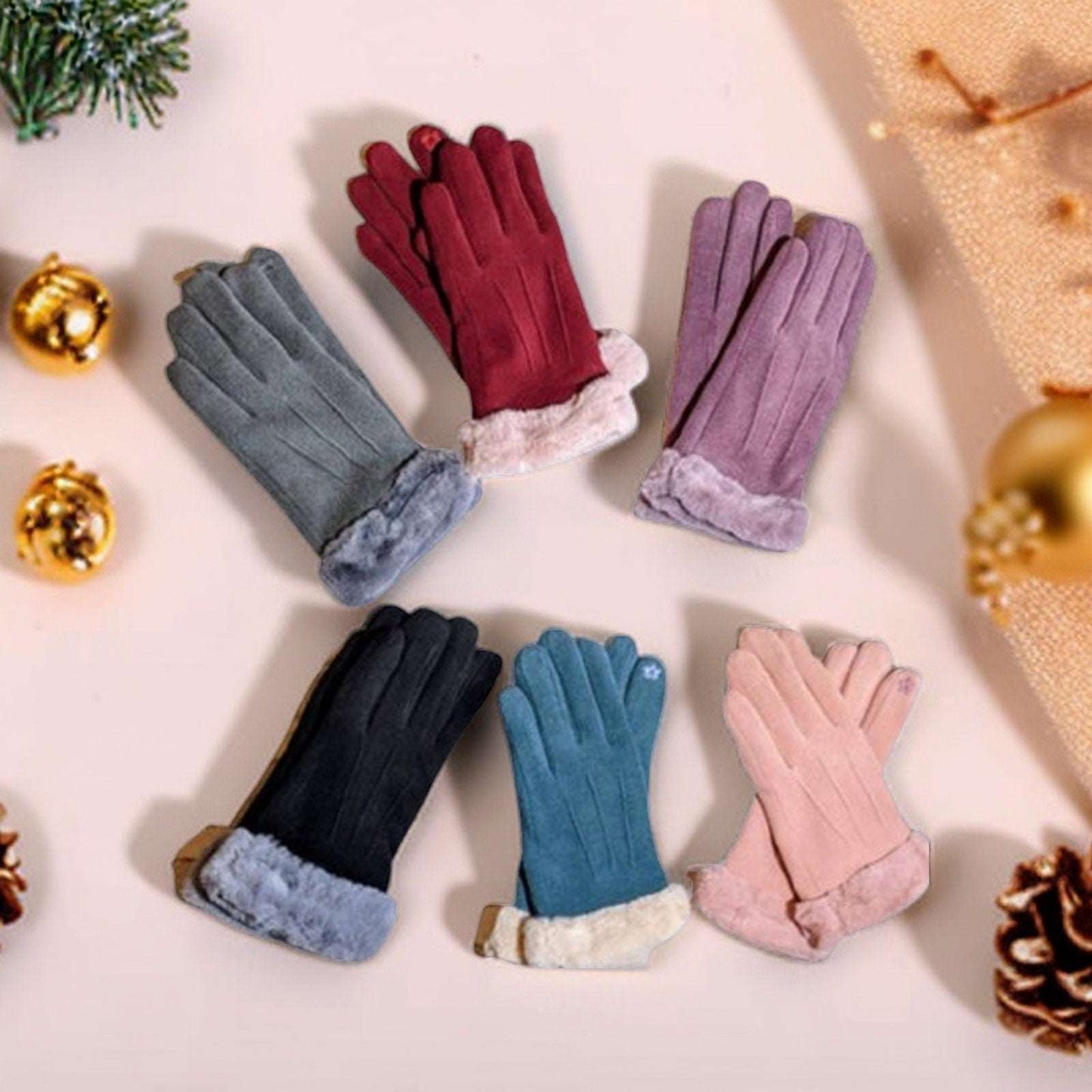 Winter Elegance: Touchscreen Cotton Gloves for Women - Stylish, Warm, and Eco-Friendly - Builditfy