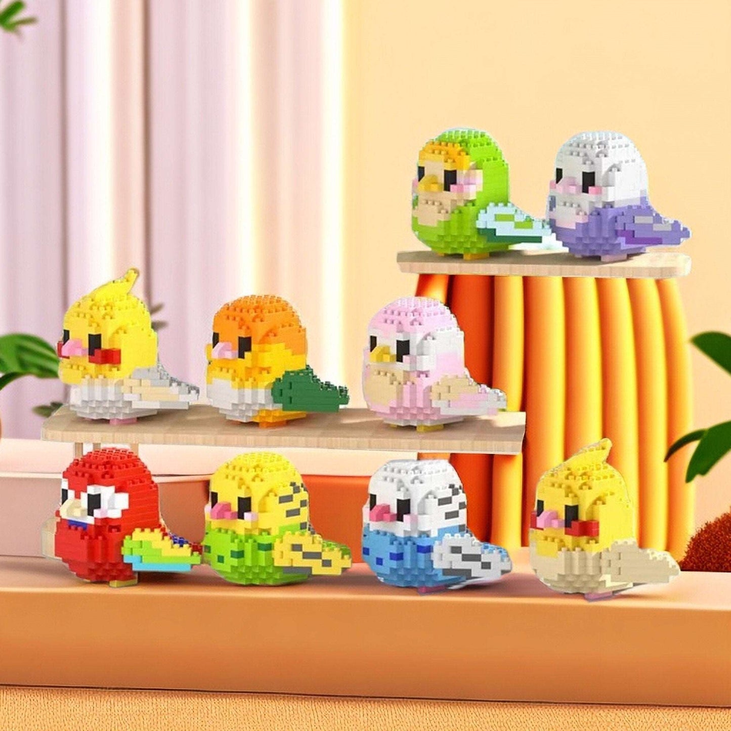 DIY Bird Nano Blocks Brick Sets - Charming Collectible Miniature Bird Figures with Movable Wings - Builditfy