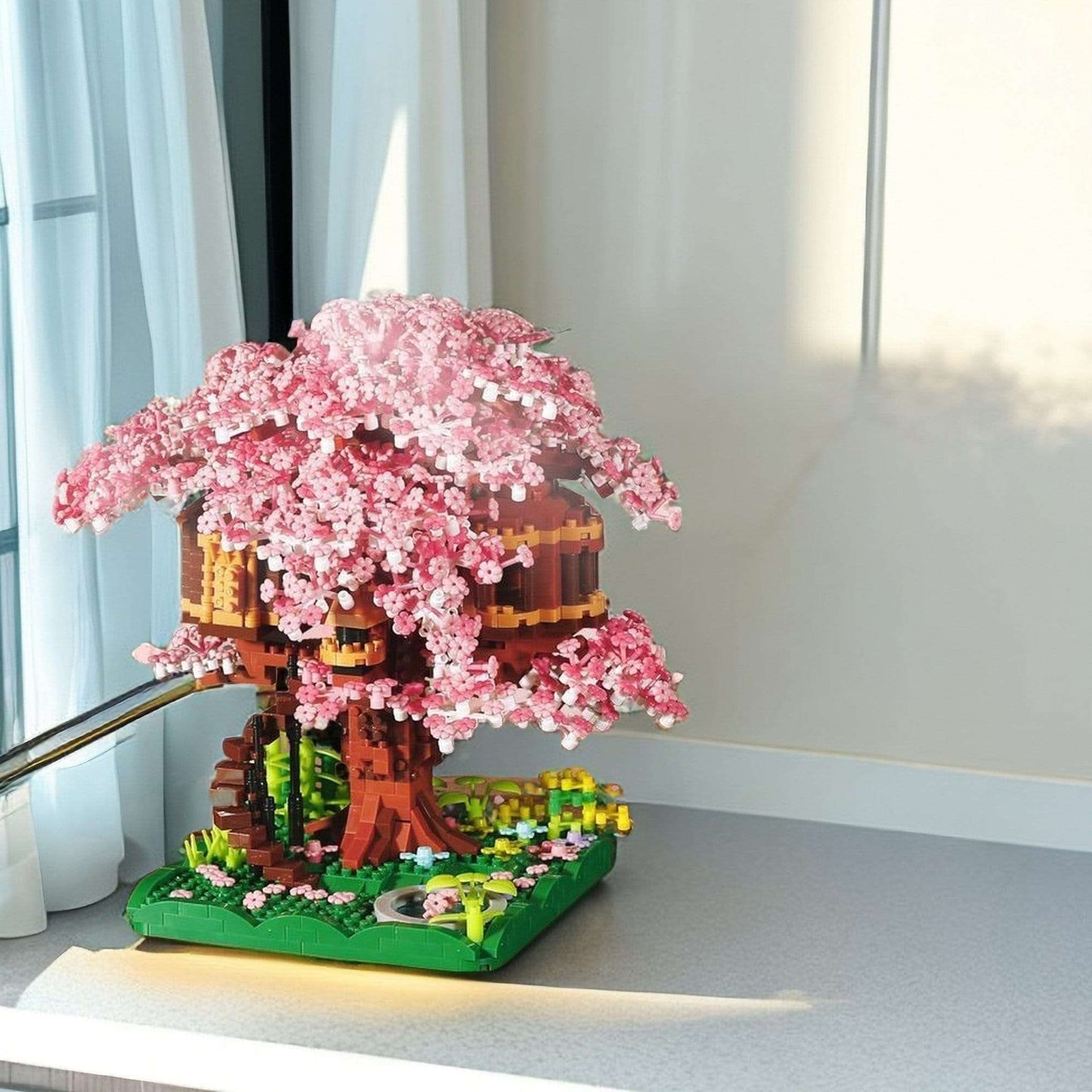 Build-Your-Own Enchanting Cherry Blossom Treehouse Building Kit - 2008 pcs, Detailed Collectible Model - Perfect for Experienced Builders - Builditfy