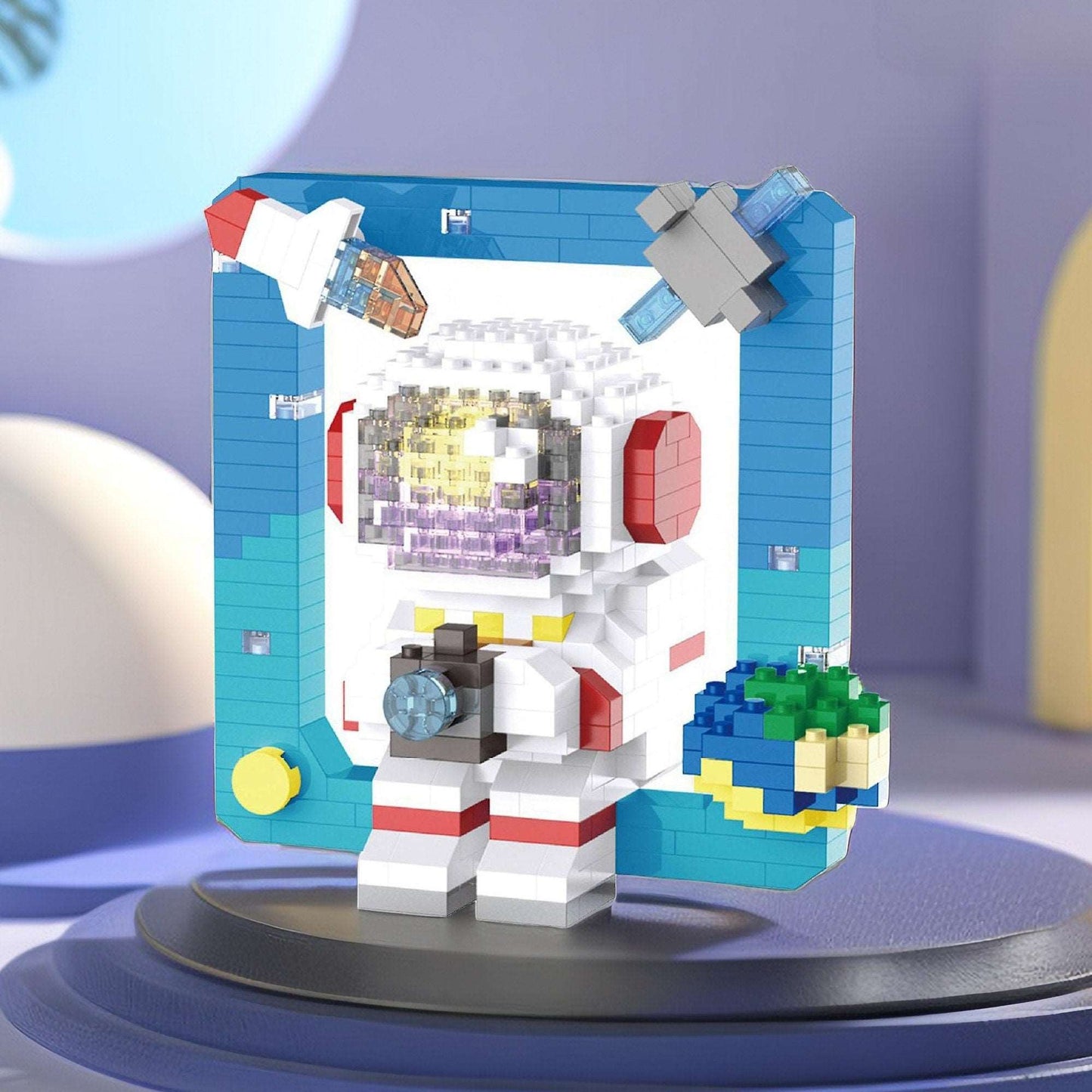 DIY Galactic Space Explorer Mini Brick Sets - Astronaut Figures Nano Blocks Building Kits with Glowing Feature - Builditfy