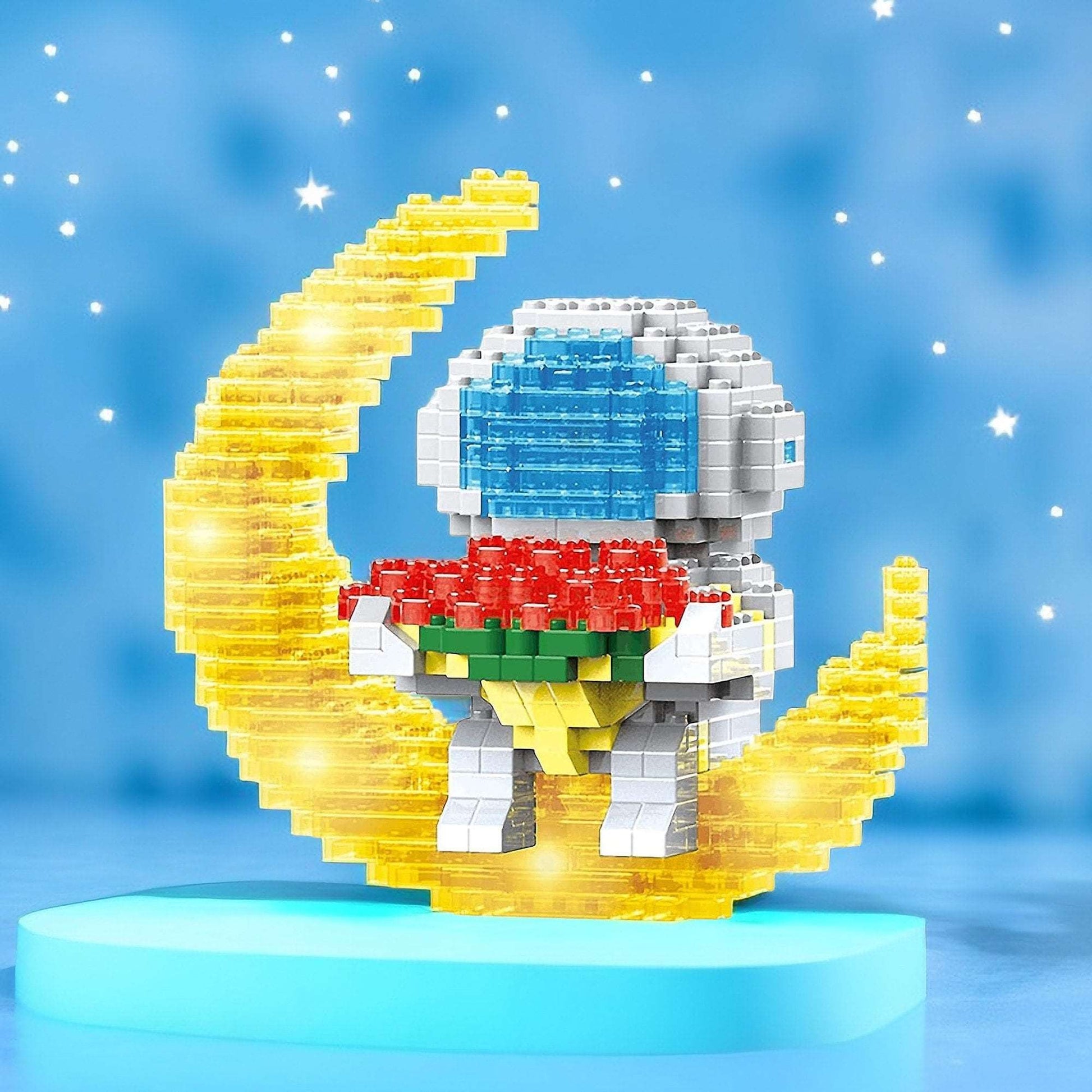 DIY Galactic Space Explorer Mini Brick Sets - Astronaut Figures Nano Blocks Building Kits with Glowing Feature - Builditfy