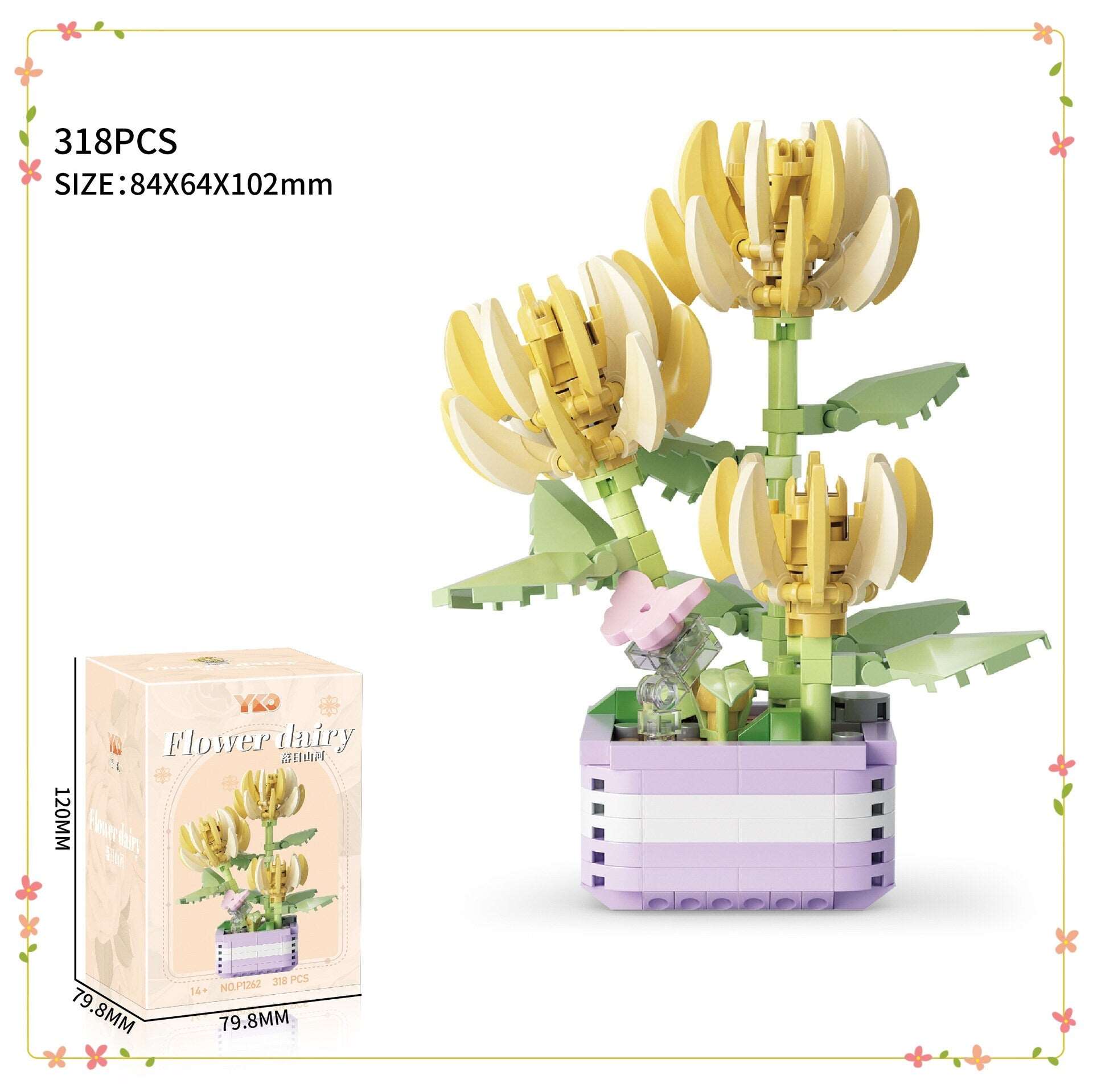 Creative DIY Botanical Flower Sets - Build-Your-Own Garden, Home Decor & Gift Idea, Option 1-6 - Builditfy