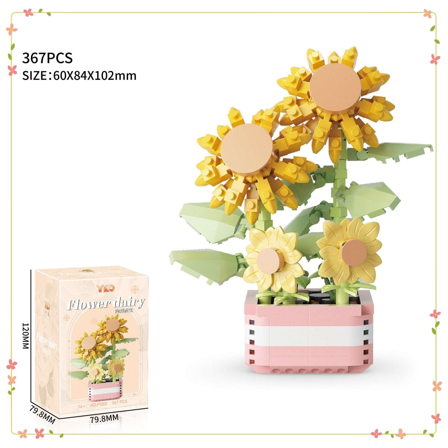 Creative DIY Botanical Flower Sets - Build-Your-Own Garden, Home Decor & Gift Idea, Option 7-12 - Builditfy