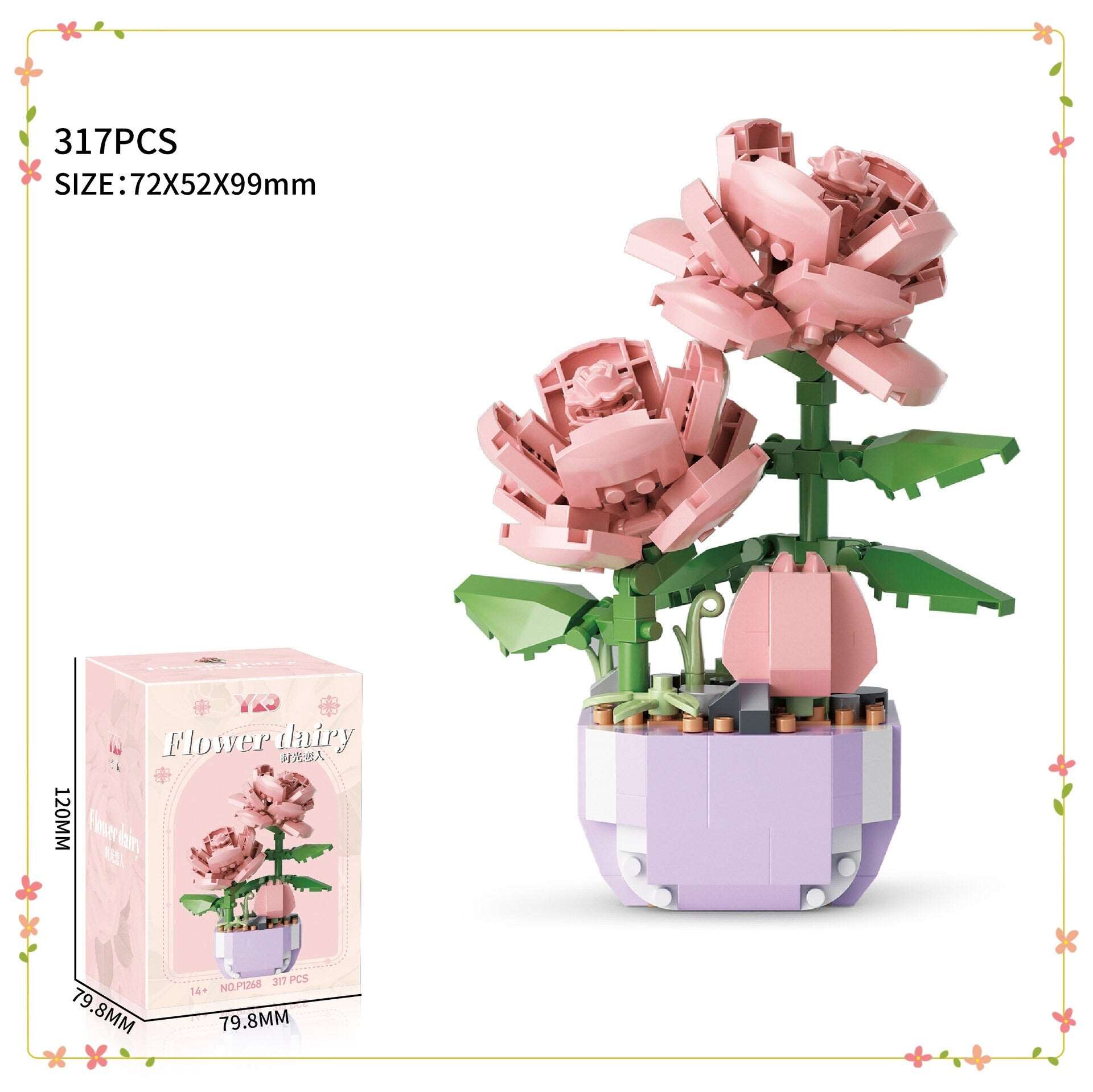 Creative DIY Botanical Flower Sets - Build-Your-Own Garden, Home Decor & Gift Idea, Option 7-12 - Builditfy