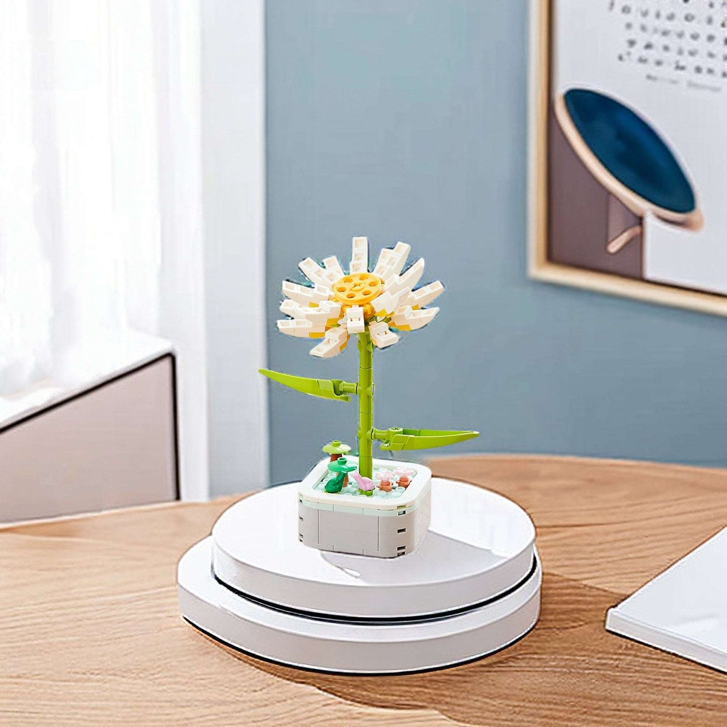 GIFT SET - Daisy: Craft Your Own Eternal Garden with Flower Building Block Kits, DIY Floral Bricks - Builditfy