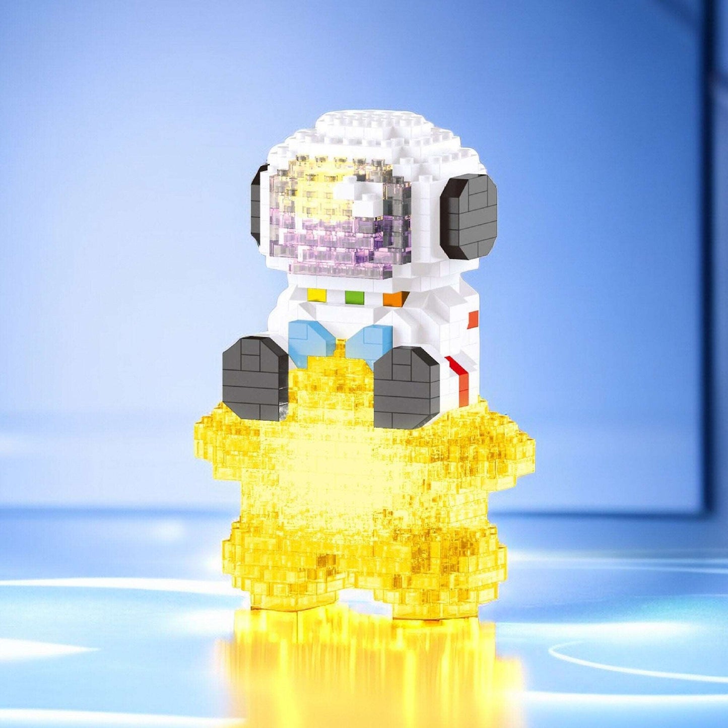 DIY Galactic Space Explorer Mini Brick Sets - Astronaut Figures Nano Blocks Building Kits with Glowing Feature - Builditfy