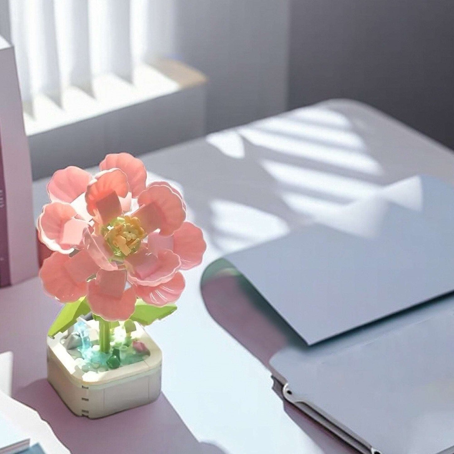 Pink Hibiscus - DIY Floral Bliss: Craft Your Own Eternal Garden with Flower Building Block Kits - Builditfy