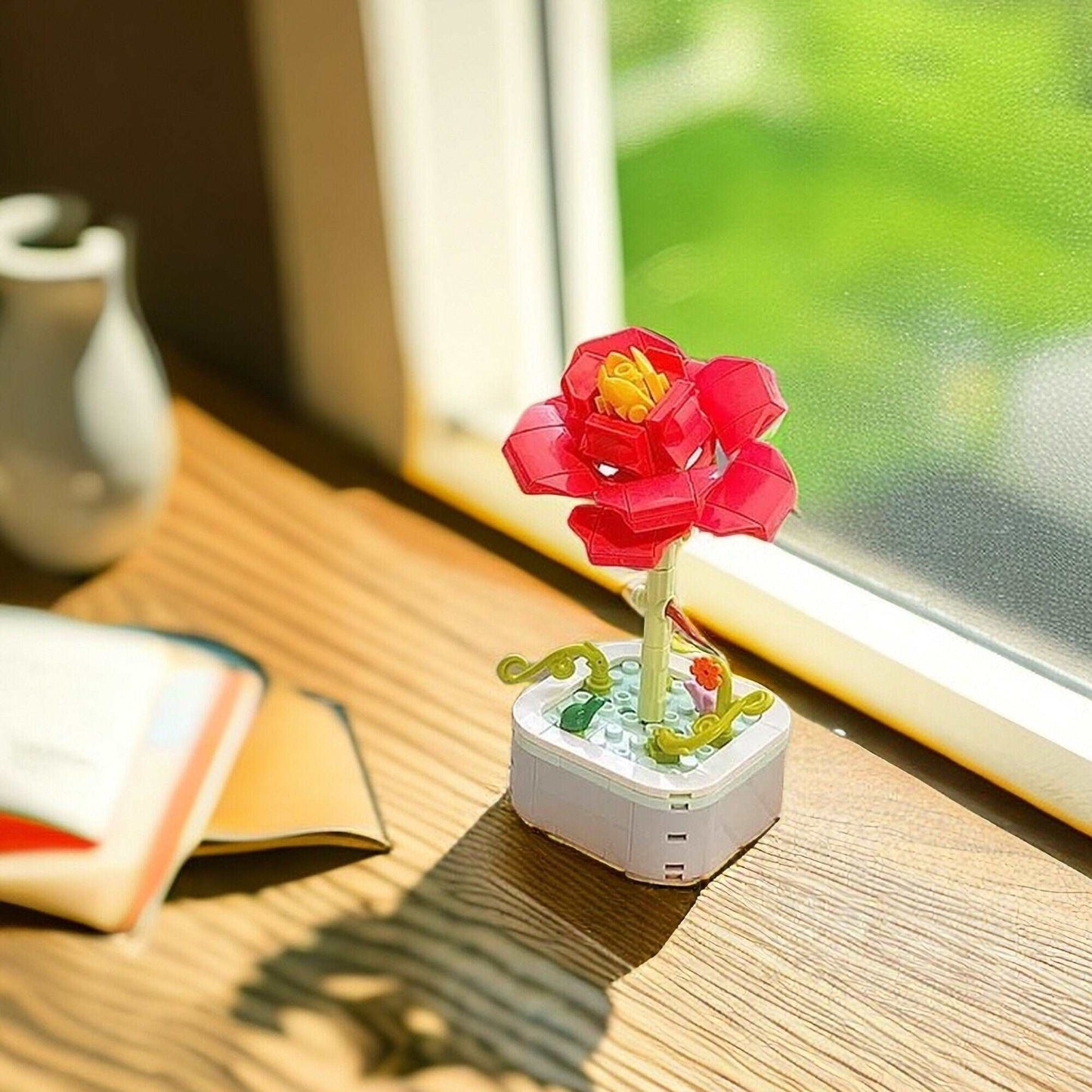 Red Peony - DIY Floral Bliss: Craft Your Own Eternal Garden with Flower Building Block Kits - Builditfy