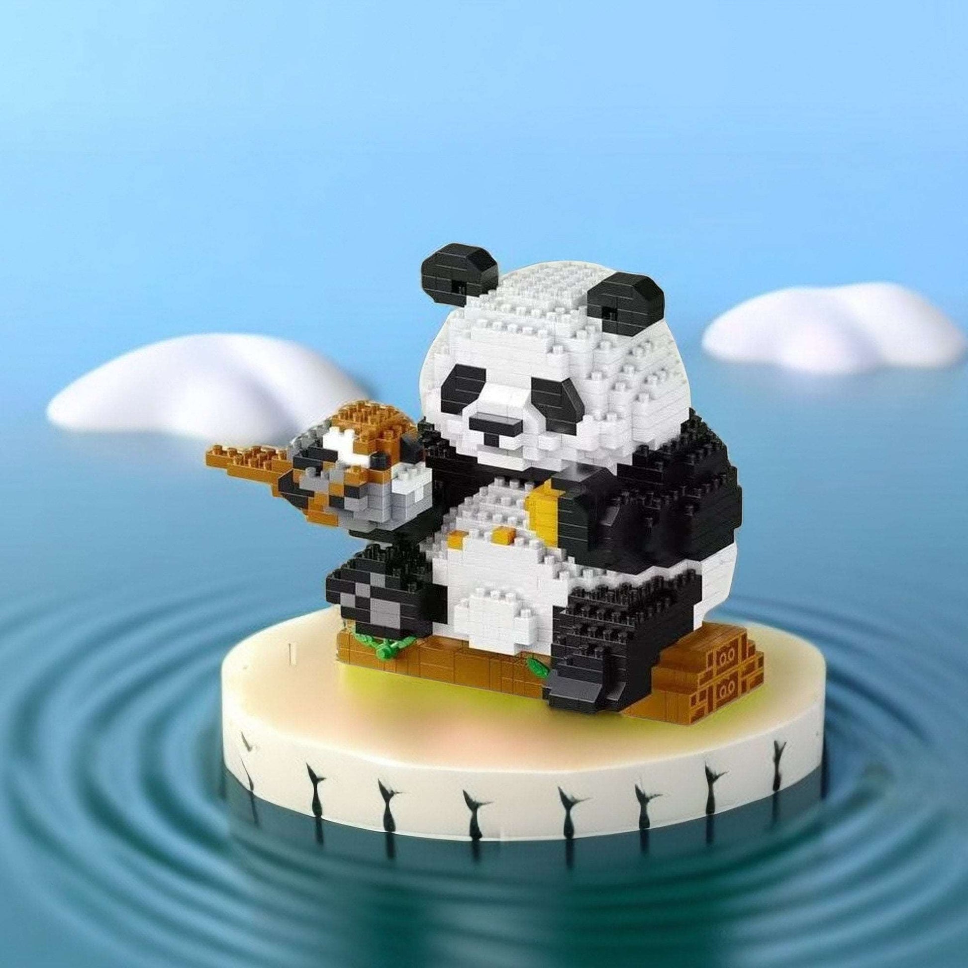 Adorable Pandas Nano Blocks Brick Set - Articulated Garden Swing and Detachable Panda Figures - Builditfy