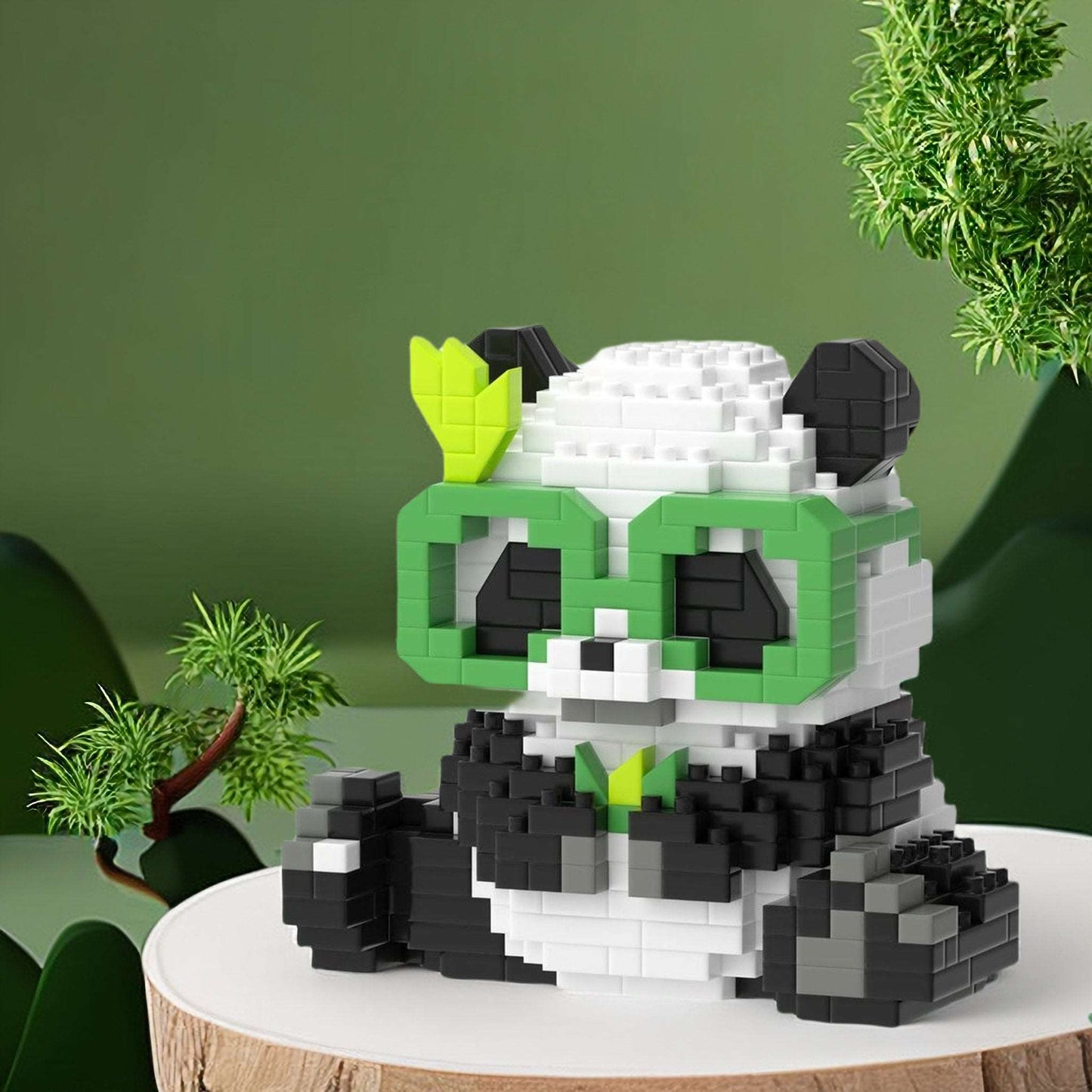 Adorable Pandas Nano Blocks Brick Set - Articulated Garden Swing and Detachable Panda Figures - Builditfy