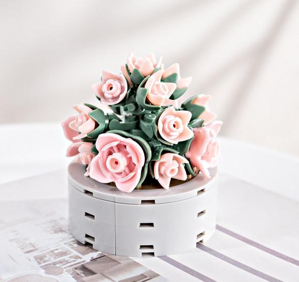 DIY Succulent Potted Plant Gift Set 4 - Building Block Flowers that Never Wilt - Builditfy