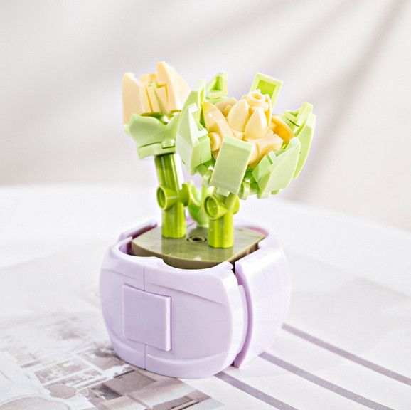 DIY Succulent Potted Plant Gift Set 3 - Building Block Flowers that Never Wilt - Builditfy