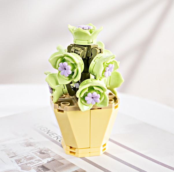 DIY Succulent Potted Plant Gift Set 3 - Building Block Flowers that Never Wilt - Builditfy