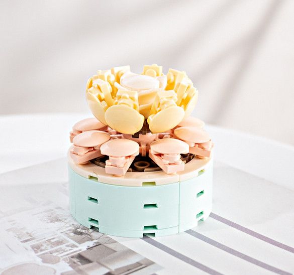 DIY Succulent Potted Plant Gift Set 4 - Building Block Flowers that Never Wilt - Builditfy