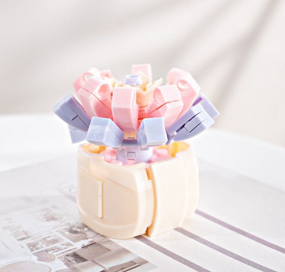 DIY Succulent Potted Plant Gift Set 2 - Building Block Flowers that Never Wilt - Builditfy