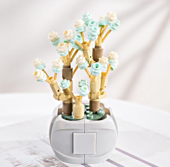 DIY Succulent Potted Plant Gift Set 3 - Building Block Flowers that Never Wilt - Builditfy
