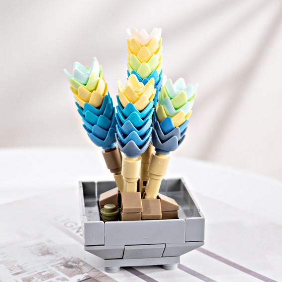 DIY Succulent Potted Plant Gift Set 3 - Building Block Flowers that Never Wilt - Builditfy