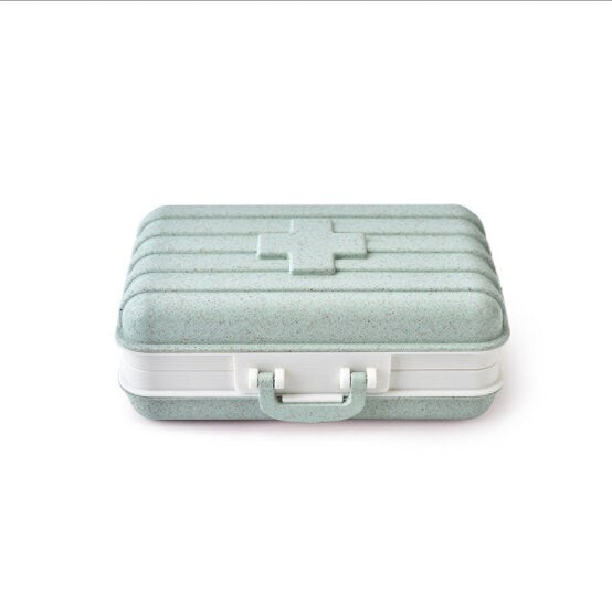 Portable Luggage Design Eco Pill Box with 6 Compartments for Daily Medication Management - Builditfy