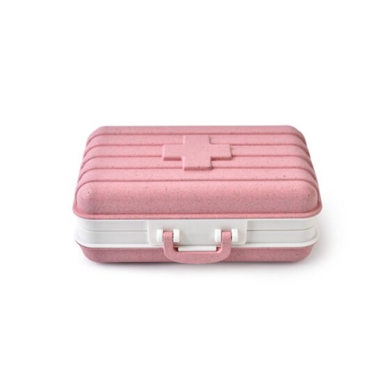 Portable Luggage Design Eco Pill Box with 6 Compartments for Daily Medication Management - Builditfy