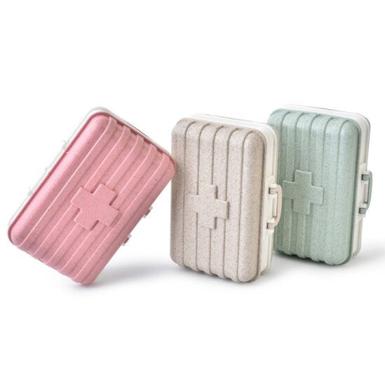 Portable Luggage Design Eco Pill Box with 6 Compartments for Daily Medication Management - Builditfy