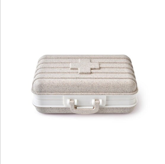 Portable Luggage Design Eco Pill Box with 6 Compartments for Daily Medication Management - Builditfy