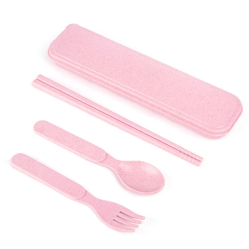 Reusable Wheat Straw Cutlery Set with Travel Case - Eco-Friendly Utensils for On-the-Go Dining - Builditfy