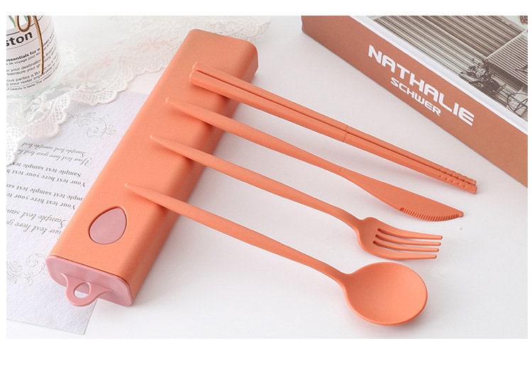 Eco-Friendly Wheat Straw Cutlery Set: Sustainable Dining On-the-Go - Builditfy