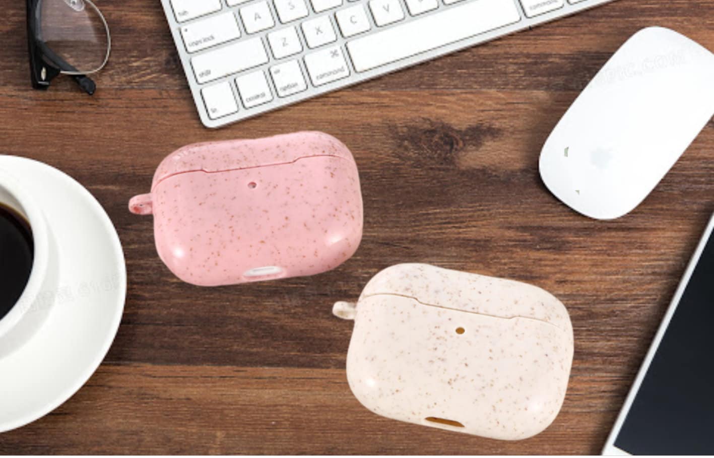 Eco-Friendly Wheat Straw AirPods Case Cover - Stylish Protection for Apple AirPods 1, 2, and Pro (1st Gen) - Builditfy