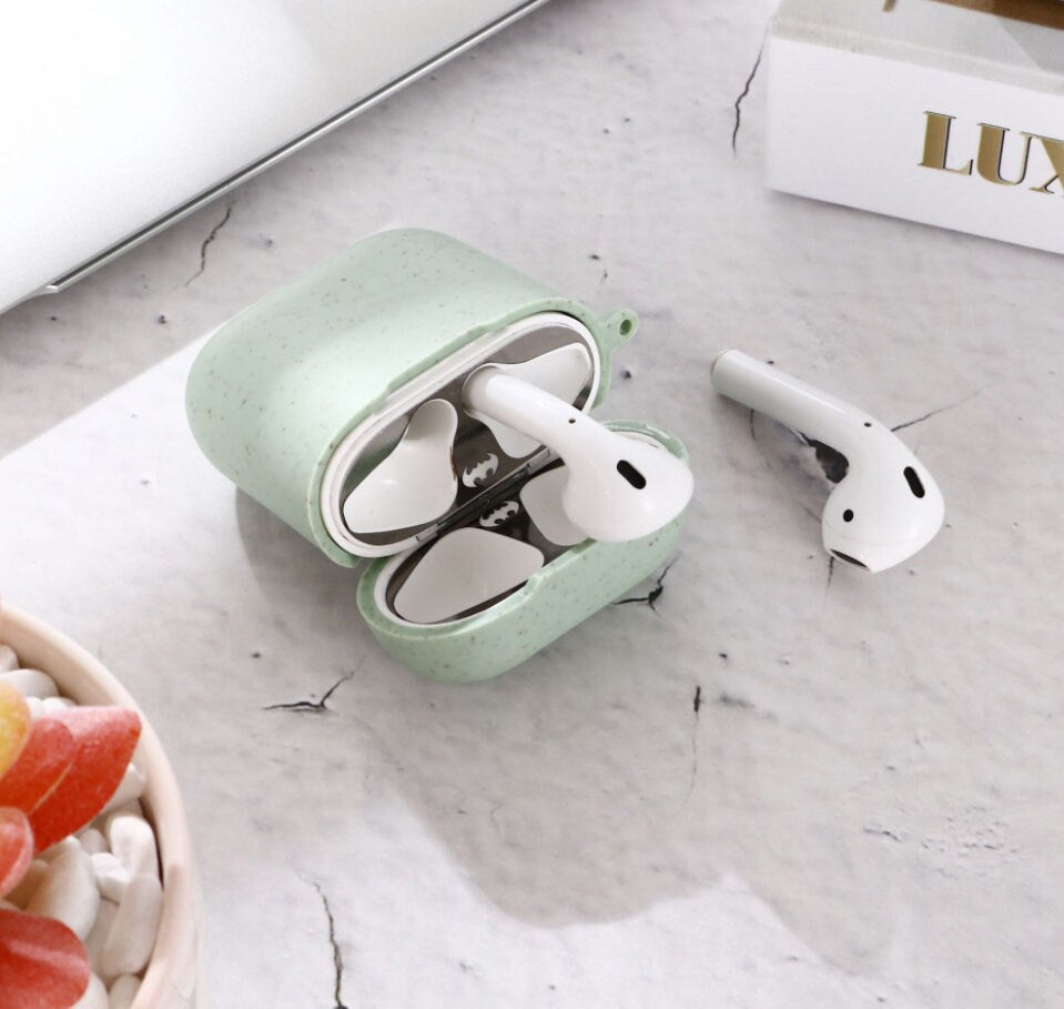 Eco-Friendly Wheat Straw AirPods Case Cover - Stylish Protection for Apple AirPods 1, 2, and Pro (1st Gen) - Builditfy