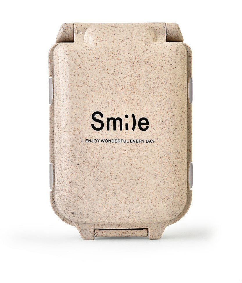 Charming 'Smile' Portable Eco Pill Box with 8 Compartments – Your Stylish Medication Companion - Builditfy