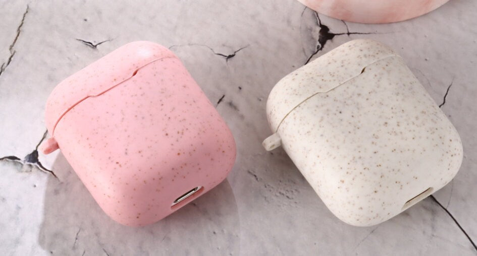 Eco-Friendly Wheat Straw AirPods Case Cover - Stylish Protection for Apple AirPods 1, 2, and Pro (1st Gen) - Builditfy