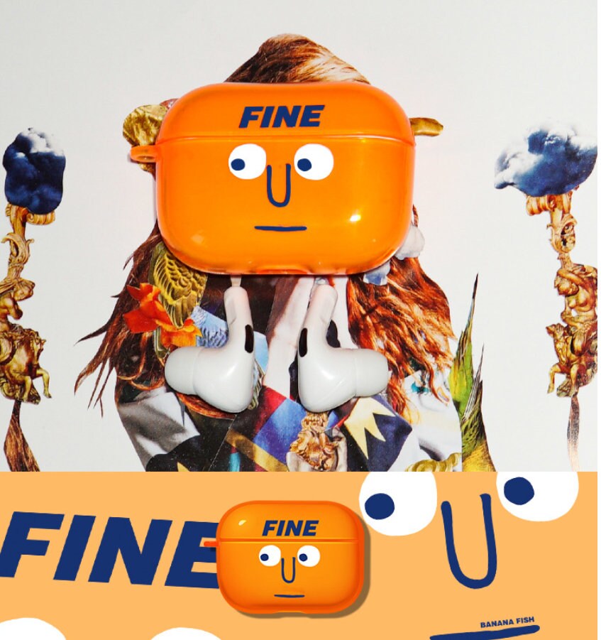 Funky Orange AirPods Case - Quirky Protective Silicone Cover for Apple AirPods 1, 2 & Pro (1st Gen) - Builditfy