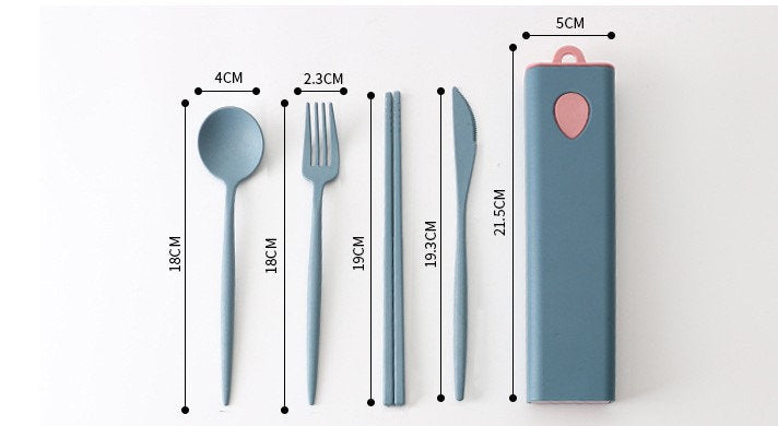 Eco-Friendly Wheat Straw Cutlery Set: Sustainable Dining On-the-Go - Builditfy