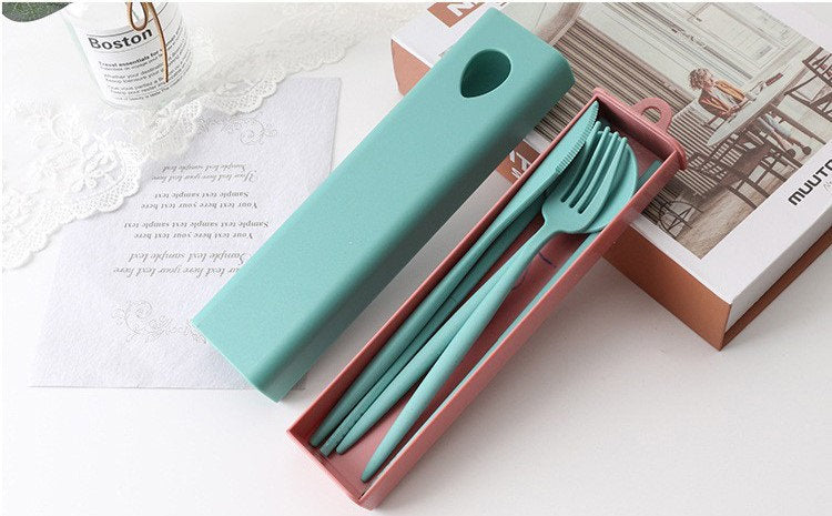 Eco-Friendly Wheat Straw Cutlery Set: Sustainable Dining On-the-Go - Builditfy