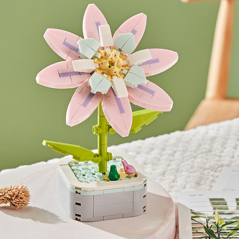 DIY Flower Building Blocks Set: Bring the Timeless Beauty of Yellow Roses, Lilacs, Gardenias, and More into Your Home Decor - Builditfy