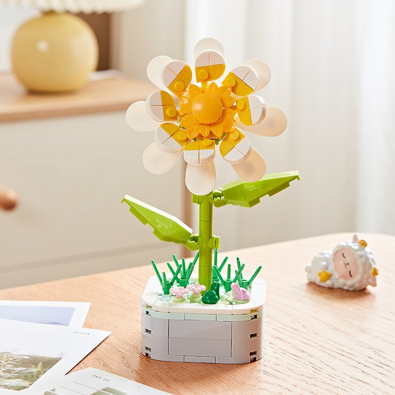 GIFT SET - DIY Floral Bliss: Craft Your Own Eternal Garden with Flower Building Block Kits - Builditfy