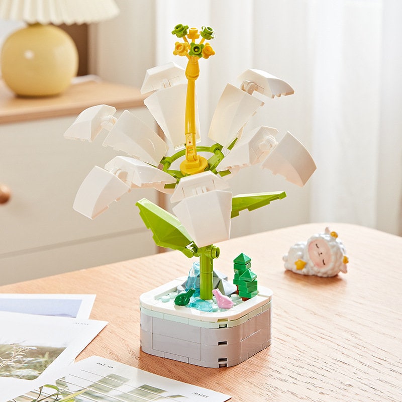 GIFT SET - DIY Floral Bliss: Craft Your Own Eternal Garden with Flower Building Block Kits - Builditfy