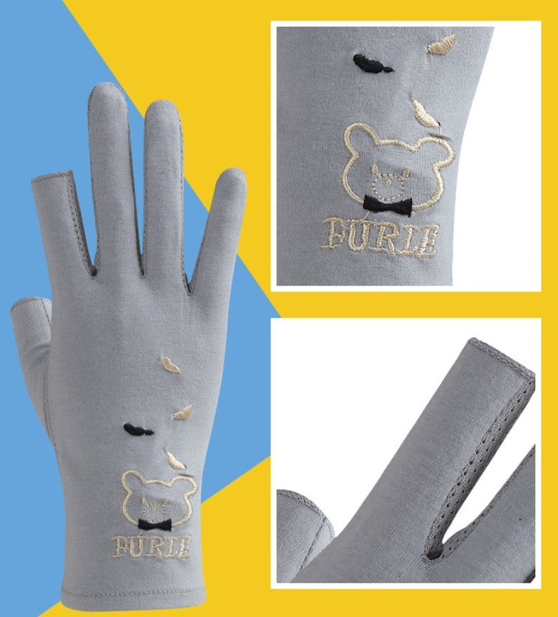 Fingerless Cotton Gloves - Summer Gloves for Smartphone Users - Builditfy