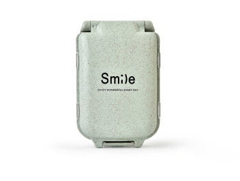 Charming 'Smile' Portable Eco Pill Box with 8 Compartments – Your Stylish Medication Companion - Builditfy