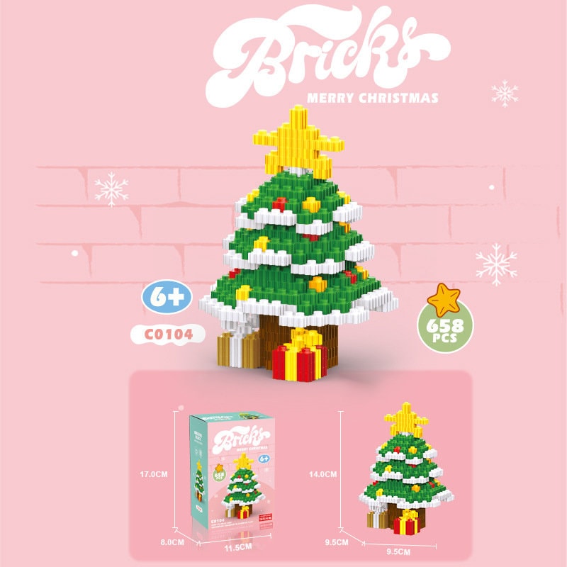 DIY Magical Christmas Moments: DIY Building Blocks Kits - Santa, Reindeer, Snowman, and Christmas Tree Decor - Builditfy