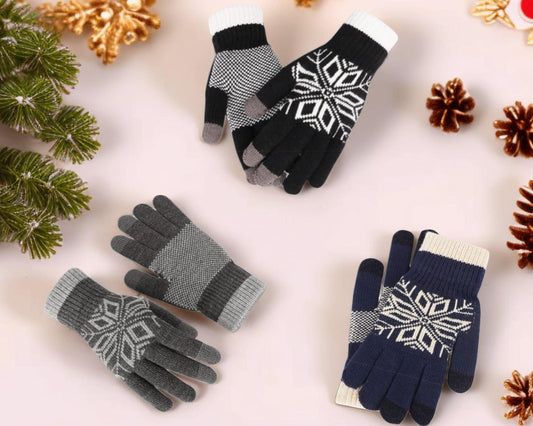 Unisex Winter Nap Gloves for Men and Women, Warm and Cozy Cotton Gloves for Smartphone Users - Builditfy