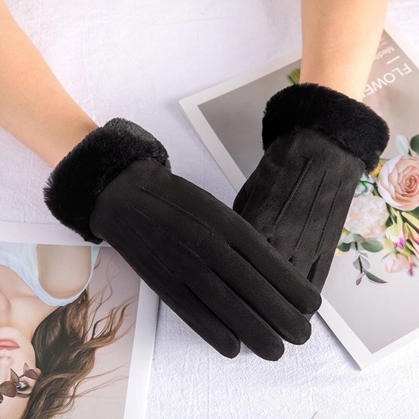 Winter Elegance: Touchscreen Cotton Gloves for Women - Stylish, Warm, and Eco-Friendly - Builditfy
