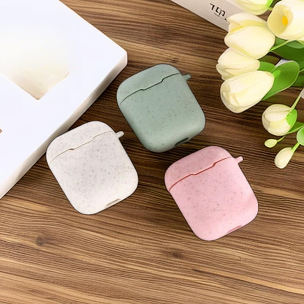 Eco-Friendly Wheat Straw AirPods Case Cover - Stylish Protection for Apple AirPods 1, 2, and Pro (1st Gen) - Builditfy