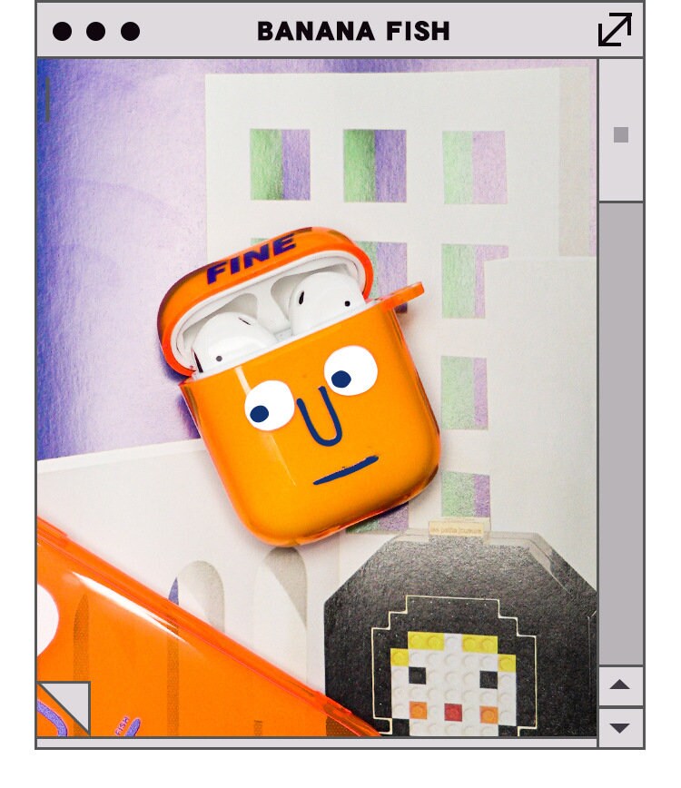 Funky Orange AirPods Case - Quirky Protective Silicone Cover for Apple AirPods 1, 2 & Pro (1st Gen) - Builditfy