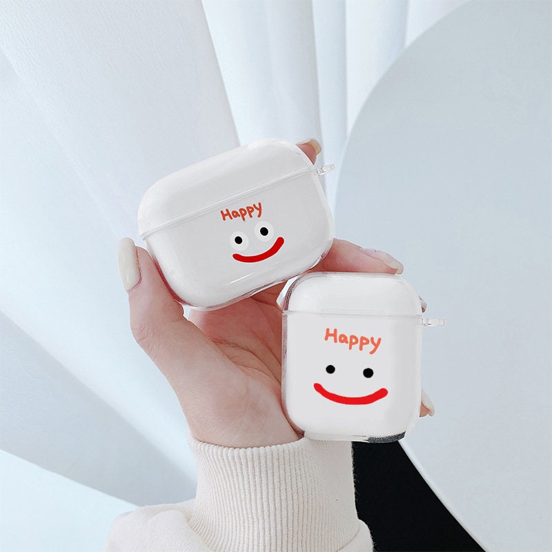Smiley Face AirPods Case - Cute Protective Cover for AirPods 1, 2 & Pro (1st Gen) - Charming Earbud Accessory - Builditfy