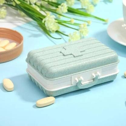 Portable Luggage Design Eco Pill Box with 6 Compartments for Daily Medication Management - Builditfy