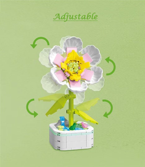 GIFT MODE - DIY Flower Building Blocks: Bring the Timeless Beauty of Yellow Roses, Lilacs, Gardenias, and More into Your Home Decor - Builditfy